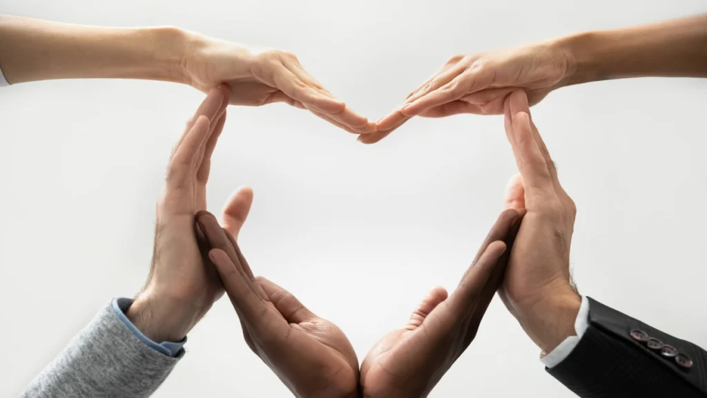 hands forming a heart shape