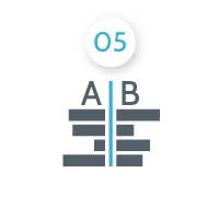 A B measurement icon