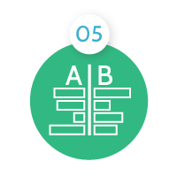 A B measurement icon